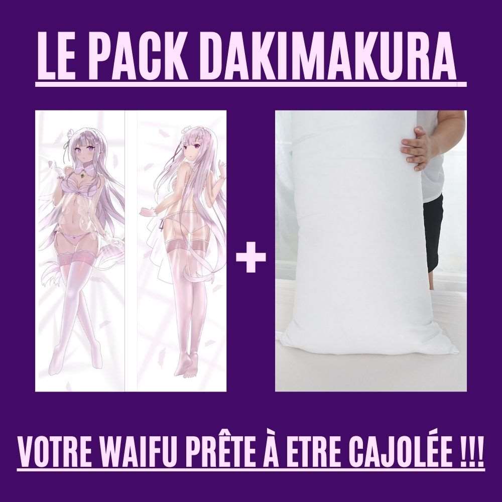 Dakimakura Emilia en robe de mariage sexy Avec | WaifuParadise