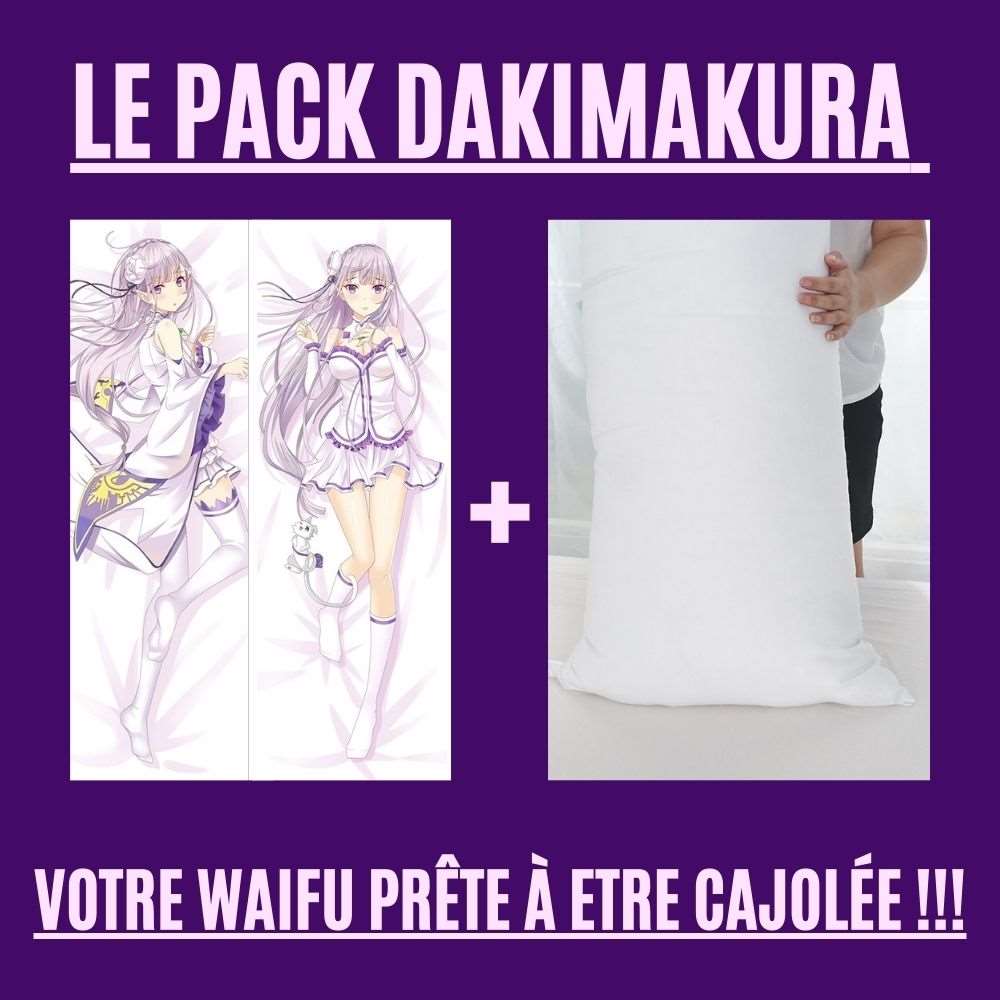 Dakimakura Emilia en uniforme avec ses collants Avec | WaifuParadise