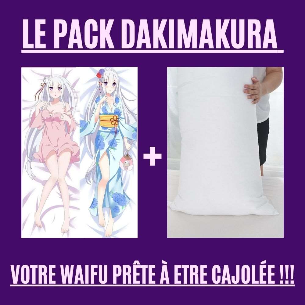 Dakimakura Emilia en yukata et pyjama Avec | WaifuParadise