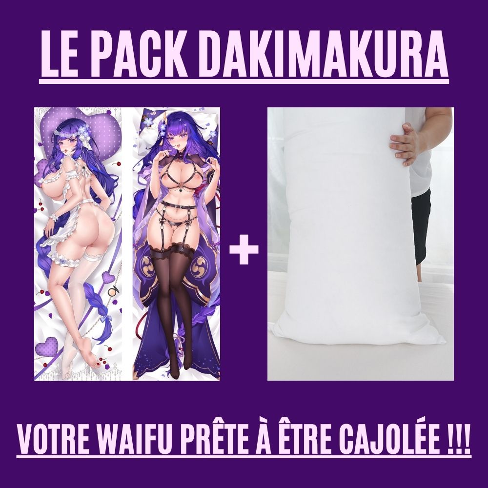 Dakimakura Raiden Shogun Tablier Nue Avec | WaifuParadise