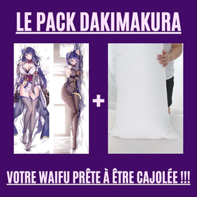 Dakimakura Raiden Shogun Allongée sur le côté Avec | WaifuParadise