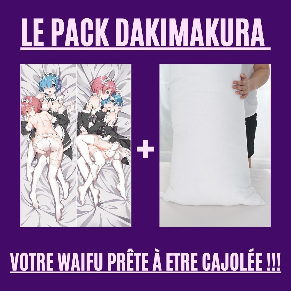 Dakimakura Rem et Ram en soubrette sexy Avec | WaifuParadise