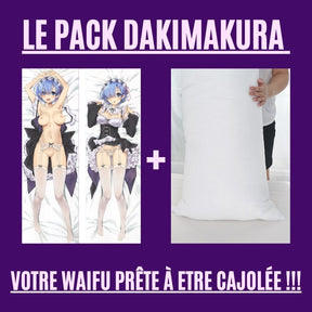 Dakimakura Rem Uniforme Maid & Semi Nue Avec | WaifuParadise