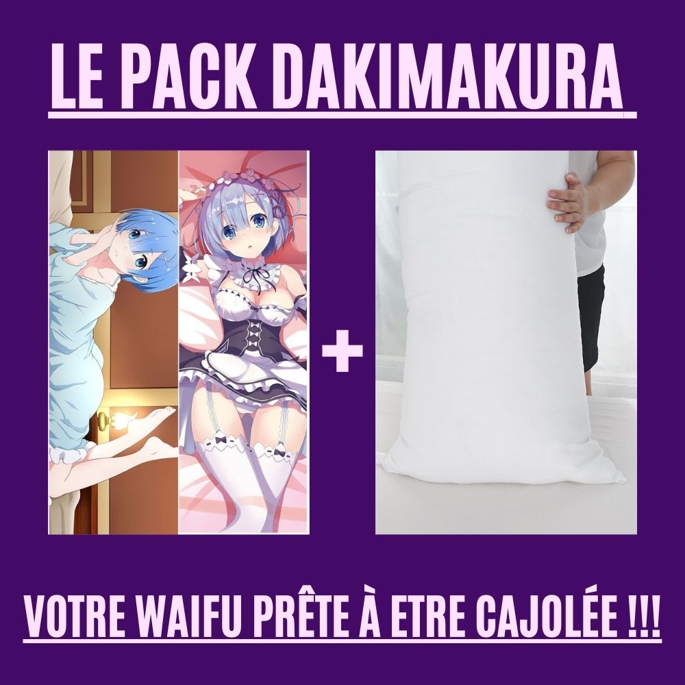 Dakimakura Rem Uniforme Simple & Pyjama Ample Avec | WaifuParadise