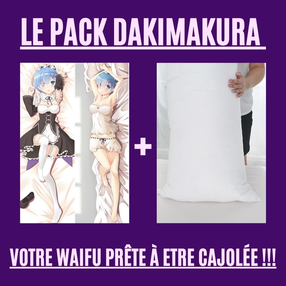 Dakimakura Rem En Soubrette Et Nuisette Avec | WaifuParadise