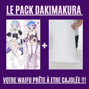 Dakimakura Rem en tenue semi sexy Avec | WaifuParadise