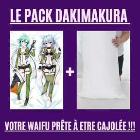 Dakimakura Sinon Uniforme Kawaii Avec | WaifuParadise