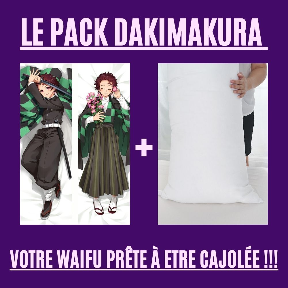 Dakimakura Tanjiro Uniforme et Fleur Demon Slayer Avec | WaifuParadise