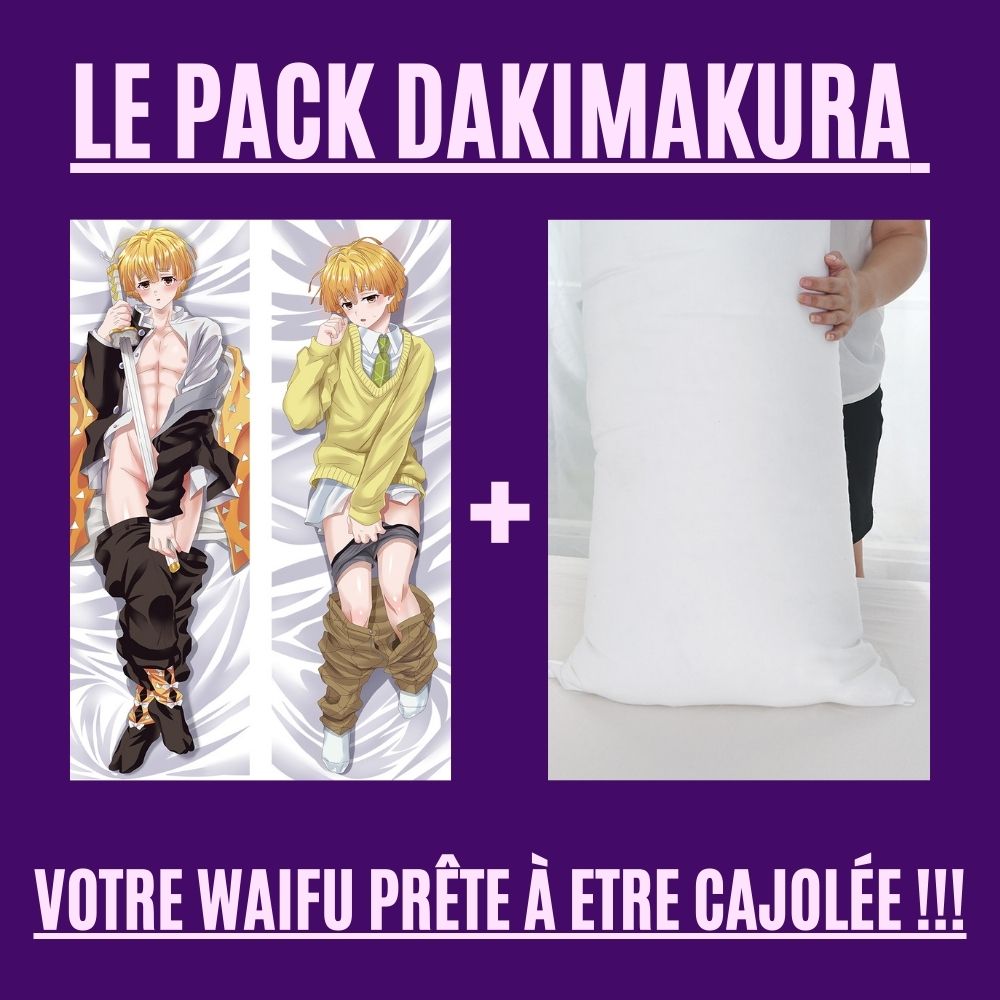 Dakimakura Zenitsu Sexy Uniforme Demon Slayer Avec | WaifuParadise