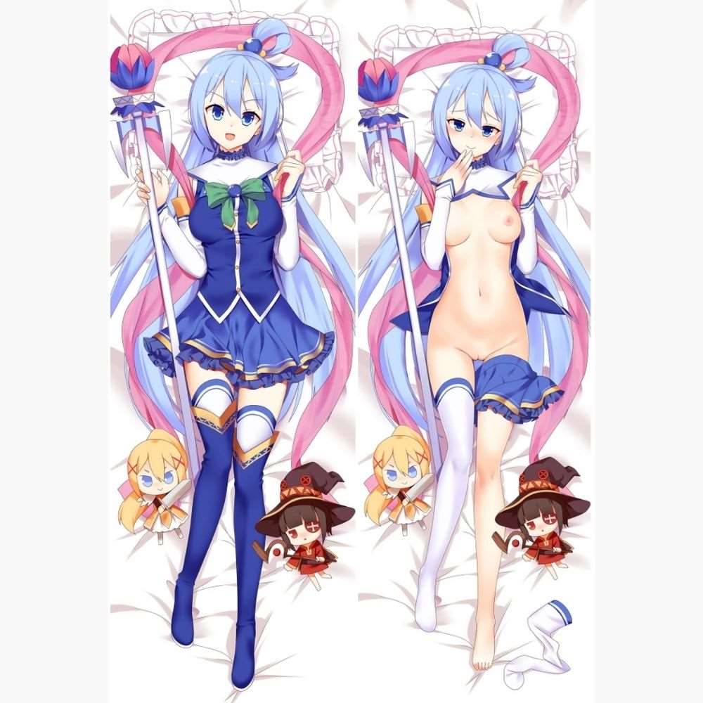 Dakimakura Aqua Uniforme et Nue Sans | WaifuParadise