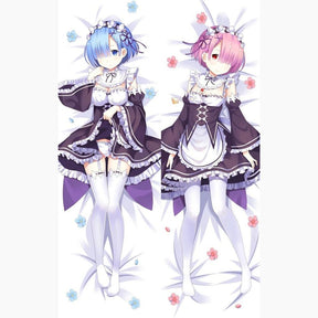 Dakimakura Rem et Ram ensemble en soubrette Sans | WaifuParadise