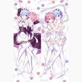 Dakimakura Rem et Ram avec uniquement un tablier Sans | WaifuParadise