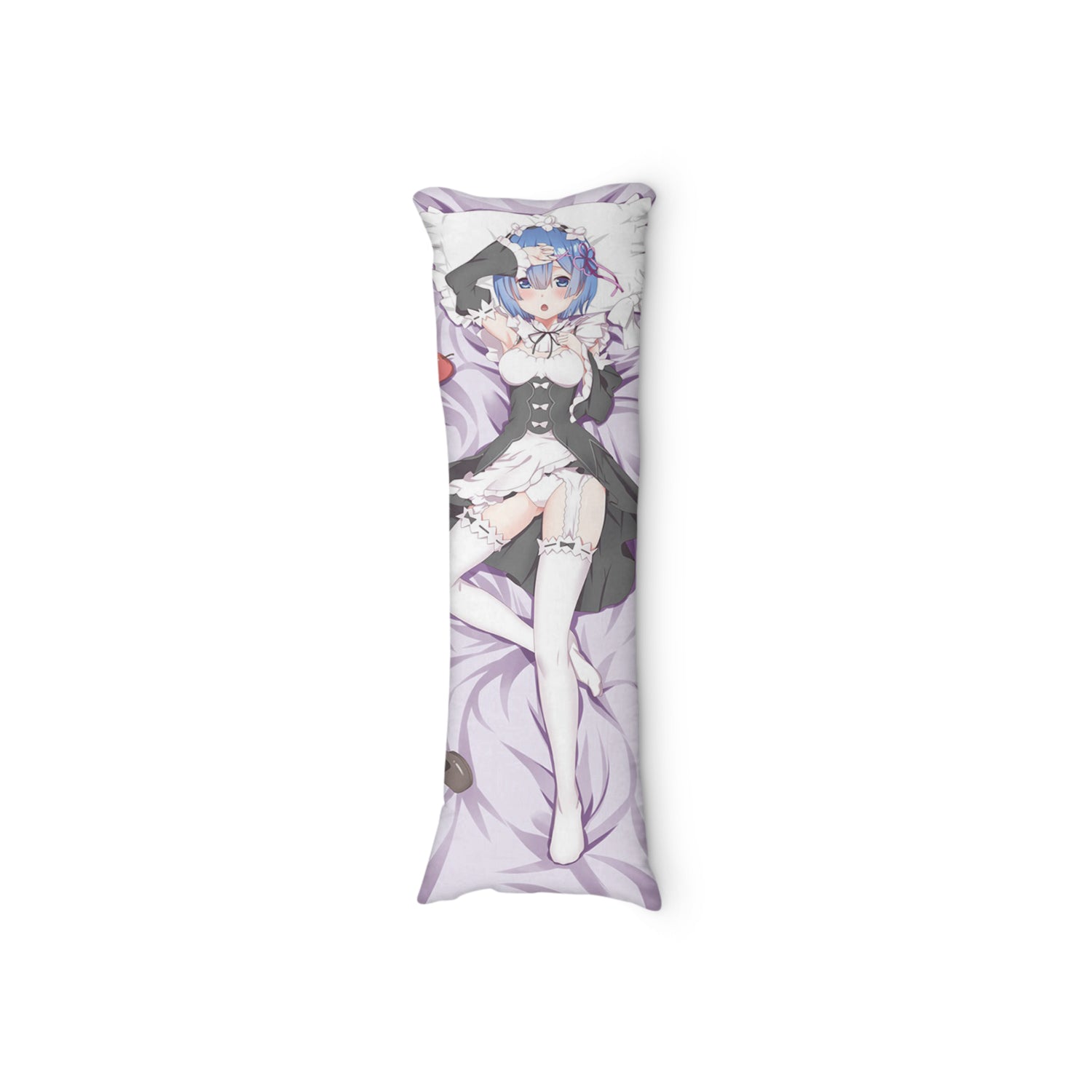 Dakimakura Rem allongée sur le ventre en tenue de maid | WaifuParadise